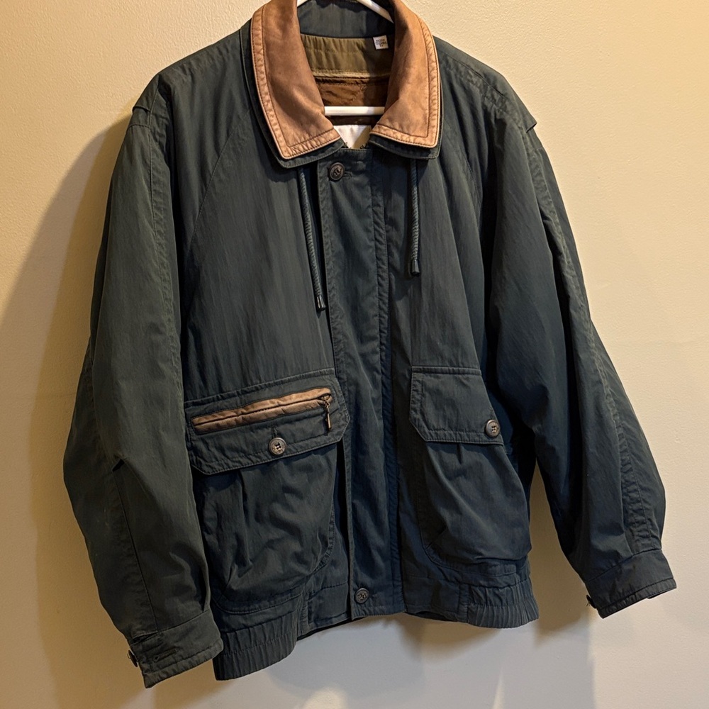 London Fog Men's Olive and Beige Field Jacket